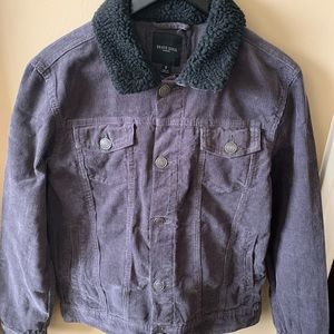 Brave soul cord jacket in gray